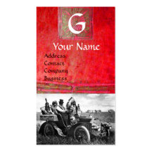APACHES AND GERONIMO DRIVING A MOTOR CAR, Monogram Business Cards