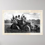 APACHES AND GERONIMO DRIVING A MOTOR CAR POSTERS