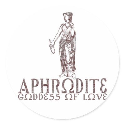 Aphrodite Round Sticker by nakedzealot