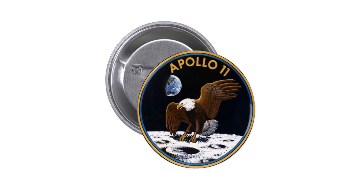 Apollo 11 6 cm round badge | Zazzle