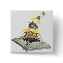 Apollo 11 Eagle module taking off from the Moon Pinback Buttons