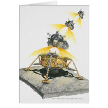 Apollo 11 Eagle module taking off from the Moon Cards