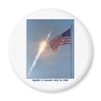 Apollo 11 Launch July 16, 1969 Refrigerator Magnet by AstroBaby