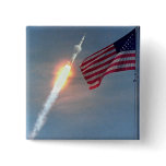 Apollo 11 launch, with flag, NASA Pins