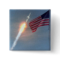 Apollo 11 launch, with flag, NASA Pins