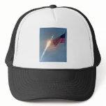 Apollo 11 launch, with flag, NASA Trucker Hats