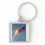 Apollo 11 launch, with flag, NASA Key Chains