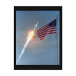 Apollo 11 launch, with flag, NASA Postcards