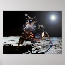 Apollo 11 Lunar Module "Eagle" on the Moon Print