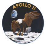 Apollo 11 round stickers