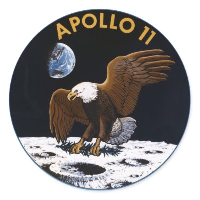 Apollo 11 round stickers by spacegate