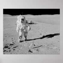 Apollo 16 Astronaut on the Moon Poster