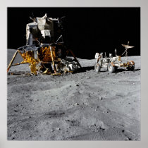 Apollo 16 Lunar Module & Lunar Roving Vehicle Print