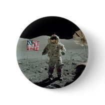 Apollo 17 Astronaut in the Taurus Littrow Valley Button