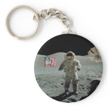 Apollo 17 Astronaut in the Taurus Littrow Valley Keychains