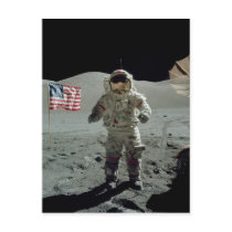 Apollo 17 Astronaut in the Taurus Littrow Valley Postcard