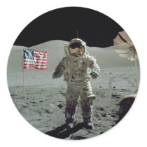 Apollo 17 Astronaut in the Taurus Littrow Valley Stickers