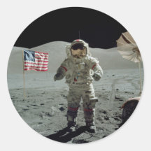 Apollo 17 Astronaut in the Taurus Littrow Valley Stickers