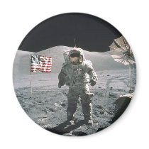 Apollo 17 Last Man on the Moon Fridge Magnet