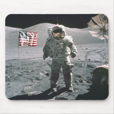 Apollo 17 Last man on the Moon Mousepad by walgenn