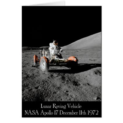 Apollo 17 Lunar Vehicle Greeting Cards by Deep_Space