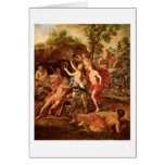 Apollo And Daphne By Jean-Baptiste Van Loo Greeting Cards