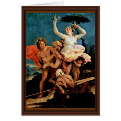 Apollo And Daphne By Tiepolo Giovanni Battista Greeting Cards by Artcollection