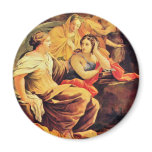 Apollo And The Muses, Detail By Vouet Simon Refrigerator Magnet