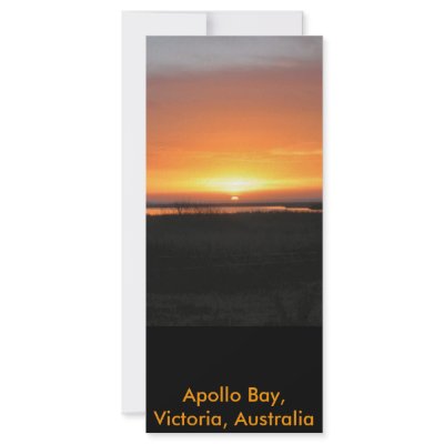Apollo Bay sunset Customized Rack Card by petermcc