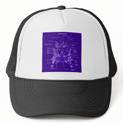 Apollo Lunar Module Blueprints Mesh Hats by ZazzleSmazzle