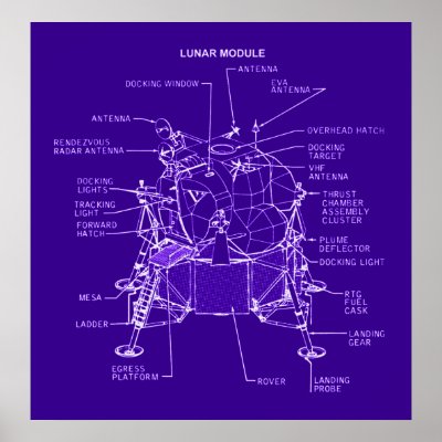 Apollo Lunar Module Blueprints by ZazzleSmazzle