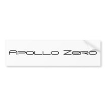 Apollo Zero Bumper Sticker, White