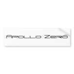 Apollo Zero Bumper Sticker, White bumper stickers