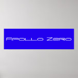 Apollo Zero Poster, Blue