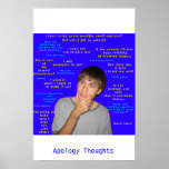 Apology Thoughts posters