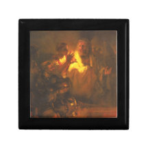 Apostle Peter denied Christ by Rembrandt Keepsake Boxes