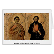 Apostles St.Philip And St.James By Duccio Card