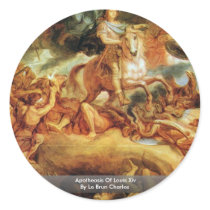 Apotheosis Of Louis Xiv By Le Brun Charles Round Stickers
