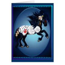 Appaloosa War Pony Oval Card