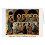 Appearance Of Christ In The Communion By Duccio Greeting Card