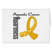 Appendix Cancer Awareness Gemstone Ribbon Cards