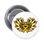 Appendix Cancer Awareness Heart Wings.png Buttons