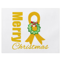 Appendix Cancer Awareness Merry Christmas Ribbon Flyer