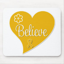 Appendix Cancer Believe Heart Mouse Mats