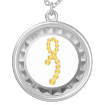 Appendix Cancer Bottle Cap Journey Ribbon Custom Necklace