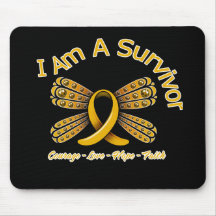Appendix Cancer Butterfly I Am A Survivor Mouse Pad