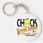 Appendix Cancer Chick Gone Amber 2 Key Chain