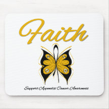 Appendix Cancer Faith Butterfly Ribbon Mouse Pads