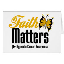Appendix Cancer FAITH MATTERS Greeting Card