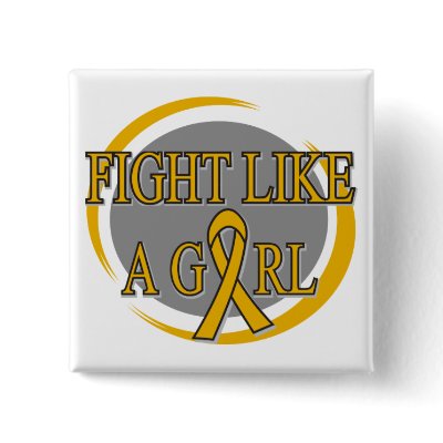Appendix Cancer Fight Like A Girl Circular Buttons by MissionWeCanDoIt
